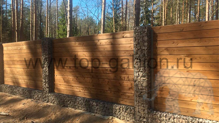 габионный забор