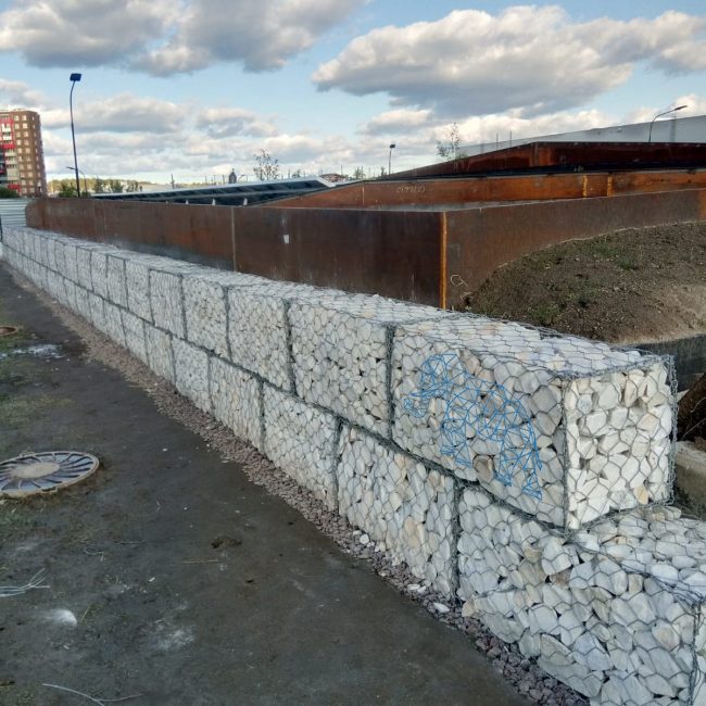габионный забор