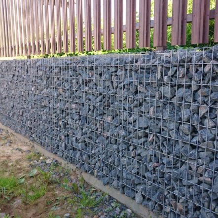 стена из габионов