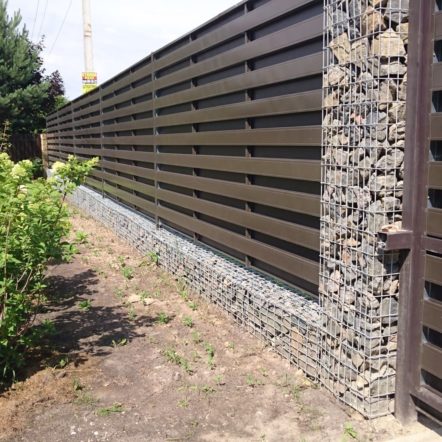 Забор из габионов