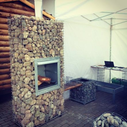 мангал из габионов