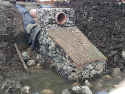 Габионы в водопропускных сооружениях и водотоках