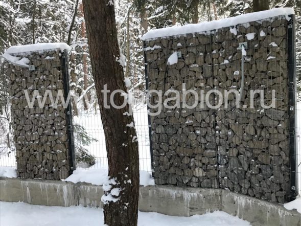 забор из габионов